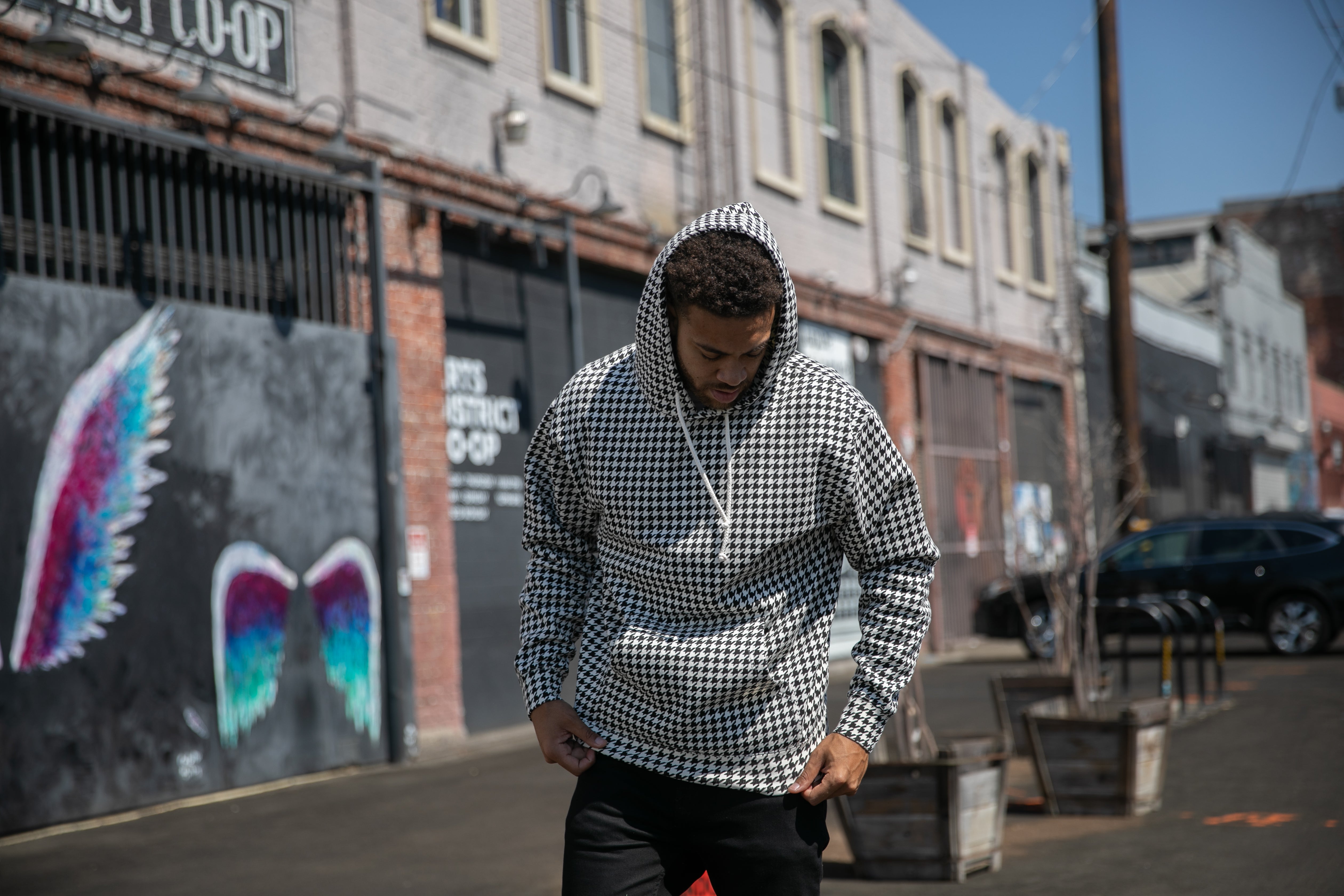 Houndstooth Hoodie Independent Trading Co. – DTF 3DotTees