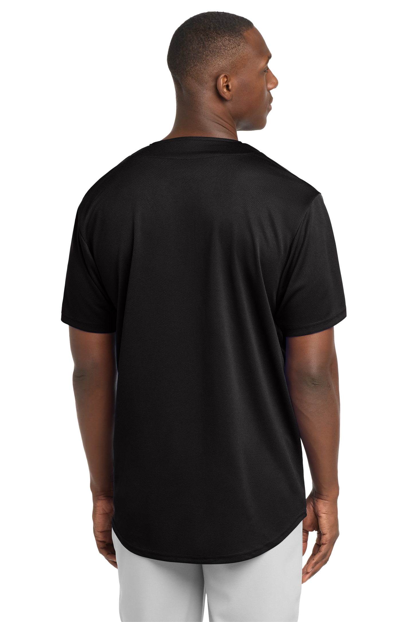 (BLACK) Sport-Tek PosiCharge Tough Mesh Full-Button Jersey (ST220) - Premium Athletic Wear