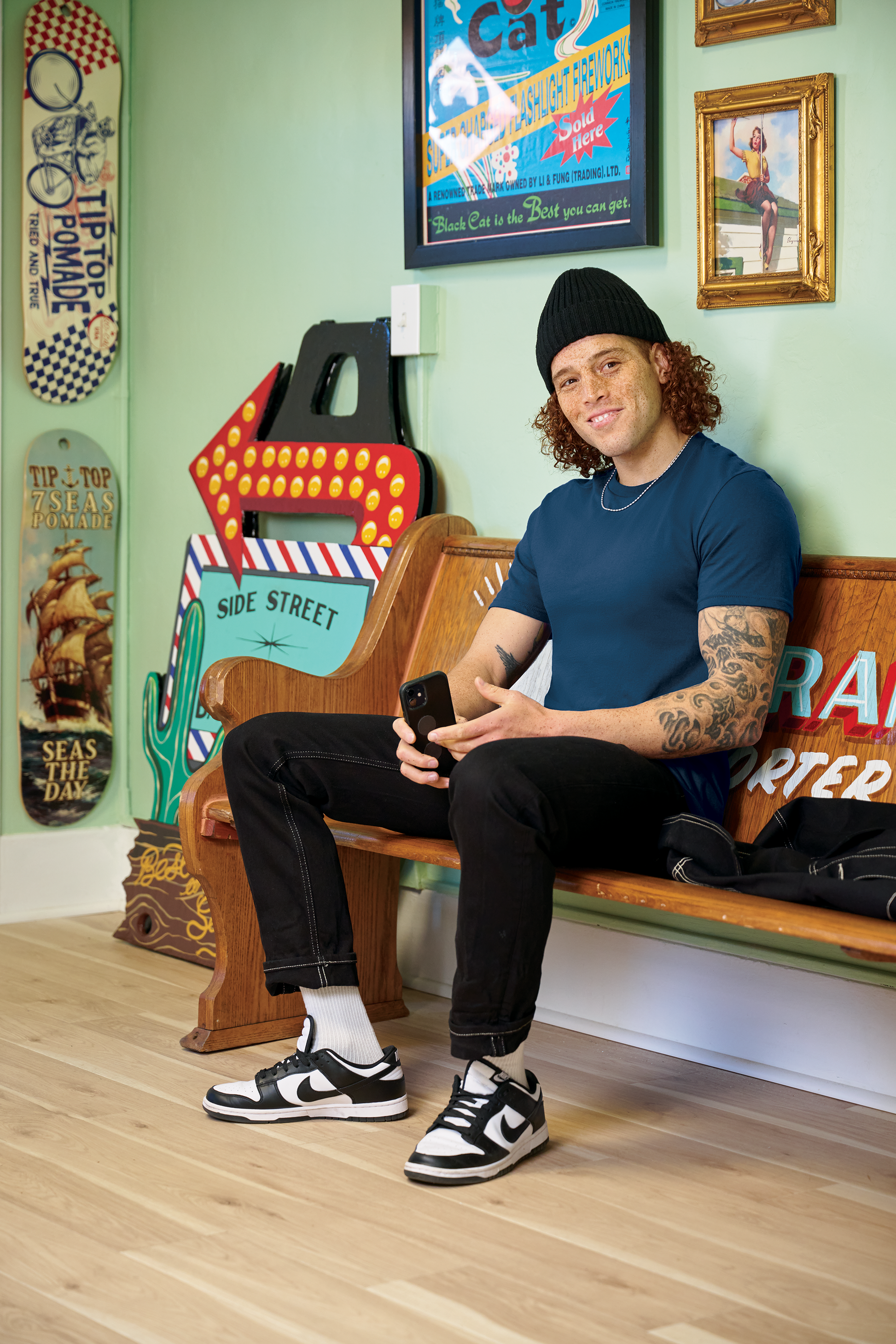 man modeling district tshirt